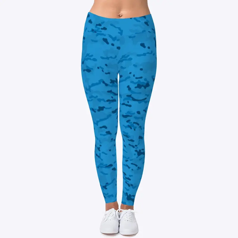 Blue Camo Leggings